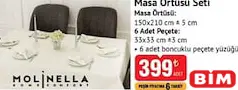 MOLİNELLA MASA ÖRTÜSÜ SETİ 150X210 CM